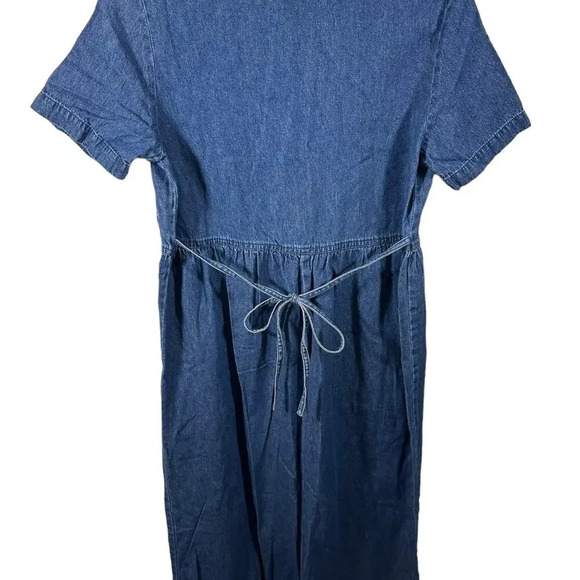 Bonnie Brooks‎ Denim Grandmacore Cottagecore Boho Cottage Prairie Dress Size S - Picture 2 of 4